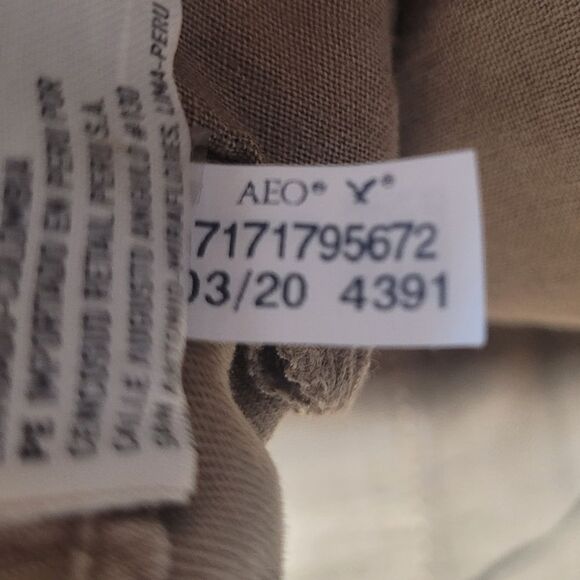 American Eagle Straight Leg Khaki Pants Beige Unisex XL - Picture 6 of 10